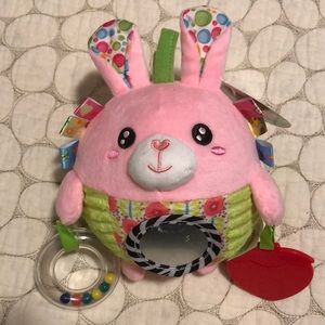Happy Monkey NWT rattle stuffed bunny sensory ball